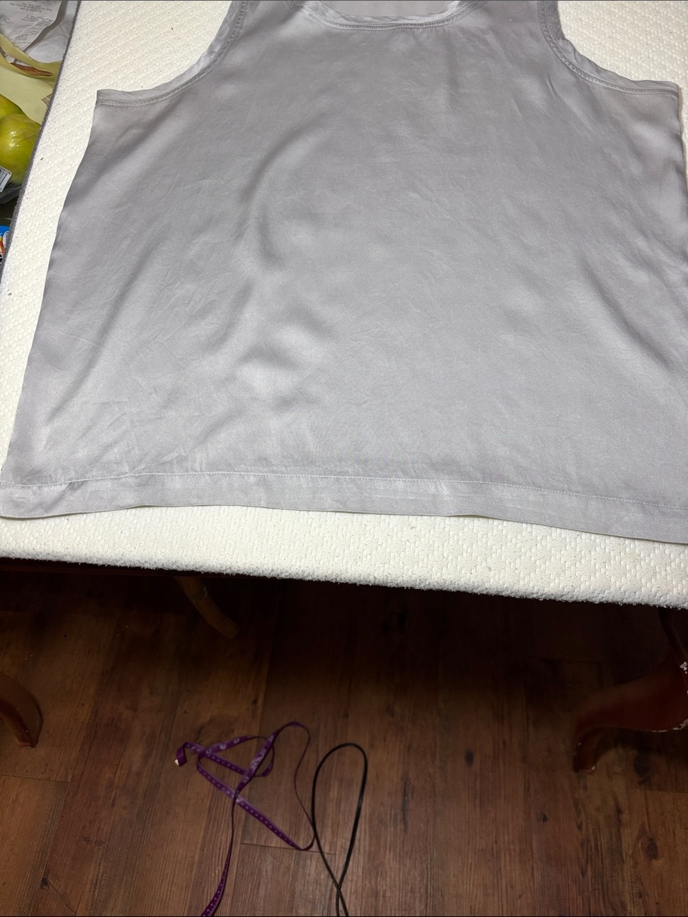 Newport News Pale Gray 100% Silk Tank